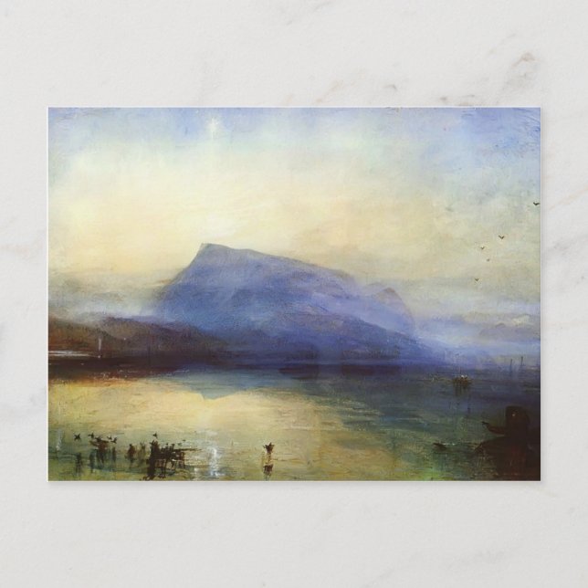 Cartão Postal William Turner - Blue Rigi Lake Lucerne Sunrise (Frente)