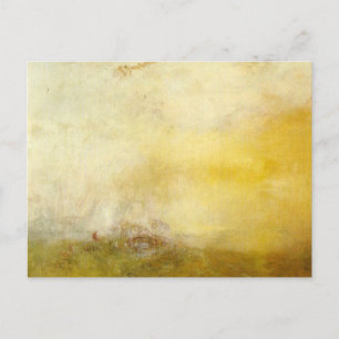 Cartão Postal William Turner - nascer do sol com monstros marinh