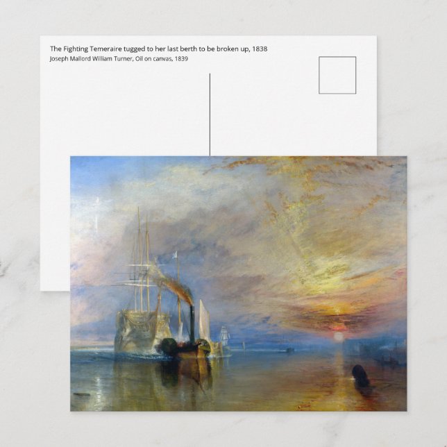 Cartão Postal William Turner - O Fighting Temeraire (Frente/Verso)
