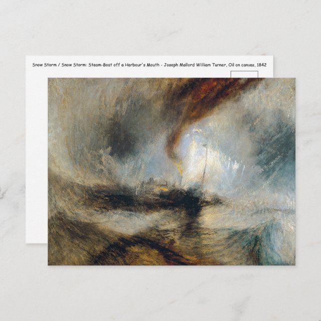 Cartão Postal William Turner - Tempestade de Neve (Frente/Verso)