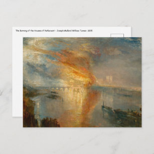 Cartão Postal William Turner - The Burning of the Parliament
