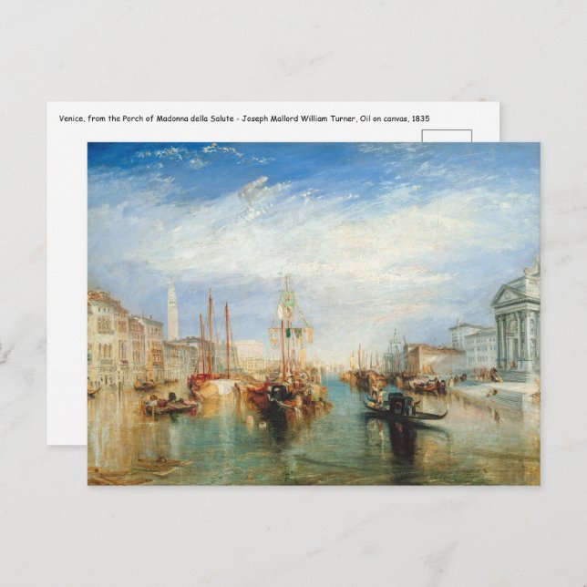 Cartão Postal William Turner - Veneza Porch Madonna della Salute (Frente/Verso)