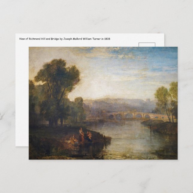 Cartão Postal William Turner - Vista de Richmond Hill e Bridge (Frente/Verso)