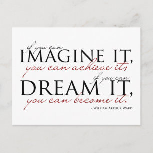 Cartão Postal William Ward Citação Imagine