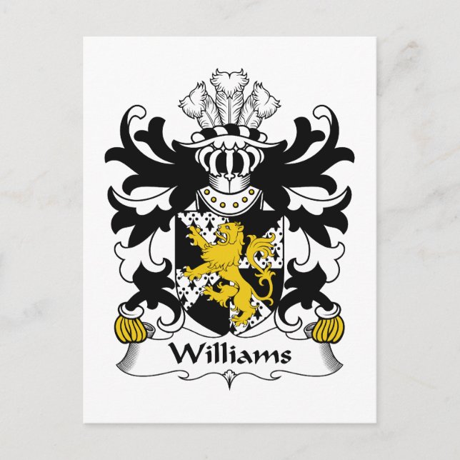 Cartão Postal Williams Family Crest (Frente)