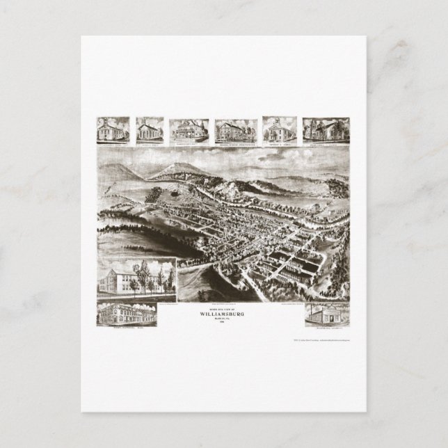 Cartão Postal Williamsburg Blair County (Frente)
