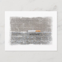 Cartão Postal Willpower Sair De Fumar Último Cigarro