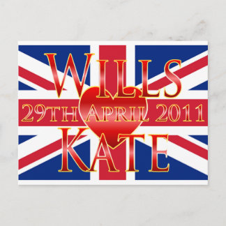 Cartão Postal Wills & Kate