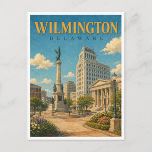 Cartão Postal Wilmington Delaware Rodney Square GeoSaga