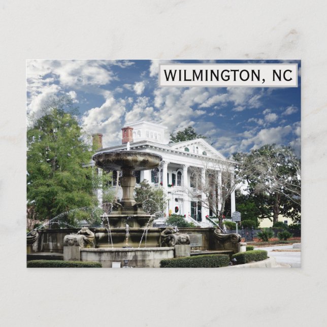 Cartão Postal Wilmington North Carolina Bellamy Mansion Viagem (Frente)