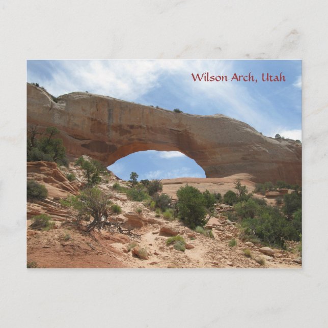 Cartão Postal Wilson Arch, Utah (Frente)