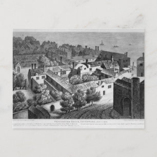 Cartão Postal Winchester House, Southwark em cerca de 1649