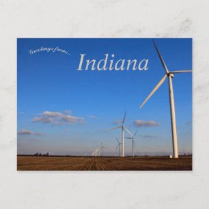 Cartão Postal Windfarm em Wolcott Indiana