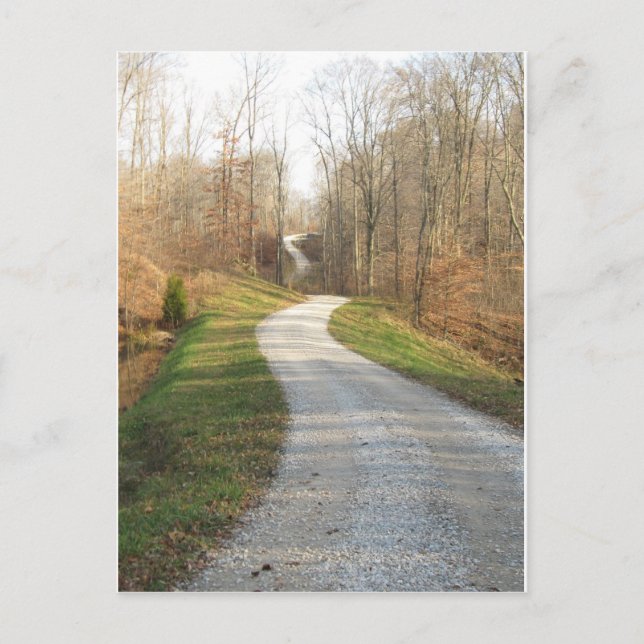 Cartão Postal Winding Country Road (Frente)