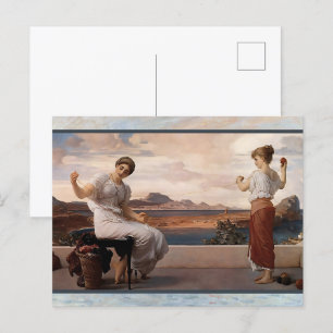 Cartão Postal Winding the Skein por Frederic Leighton