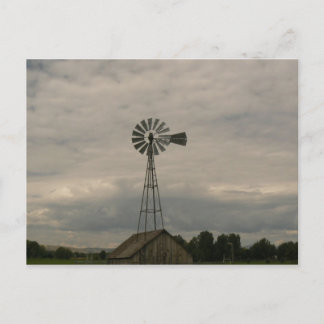 Cartão Postal Windmill & Cloudy Sky
