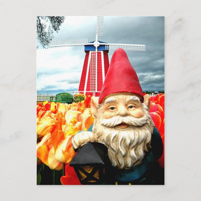 Cartão Postal Windmill Gnome (Frente)