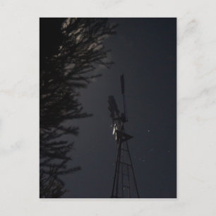 CARTÃO POSTAL WINDMILL NIGHT SKY QUEENSLAND AUSTRÁLIA