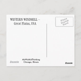 Cartão Postal Windmill ocidental