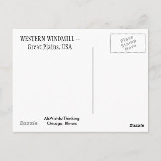 Cartão Postal Windmill ocidental
