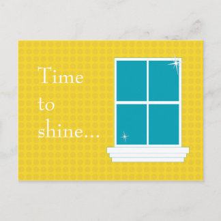 Cartão Postal Window Cleaning Post Card YELLOW