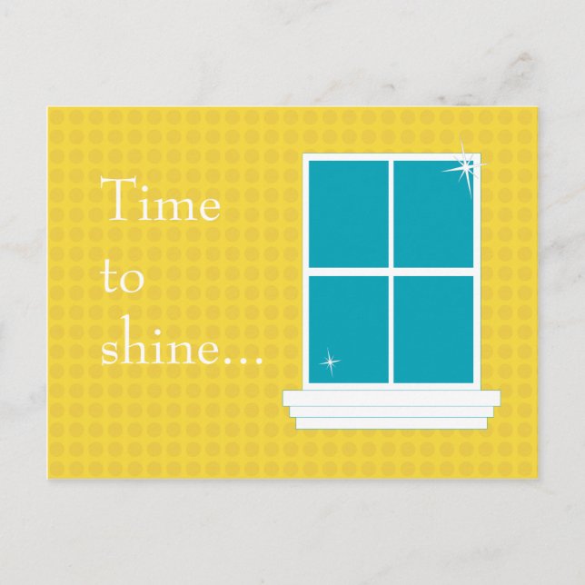Cartão Postal Window Cleaning Post Card YELLOW (Frente)