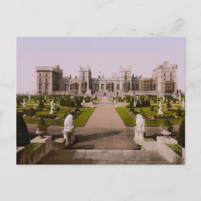 Cartão Postal Windsor Castle, Inglaterra (c. 1900) (Frente)