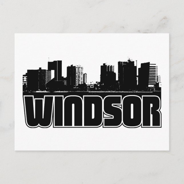 Cartão Postal Windsor Skyline (Frente)