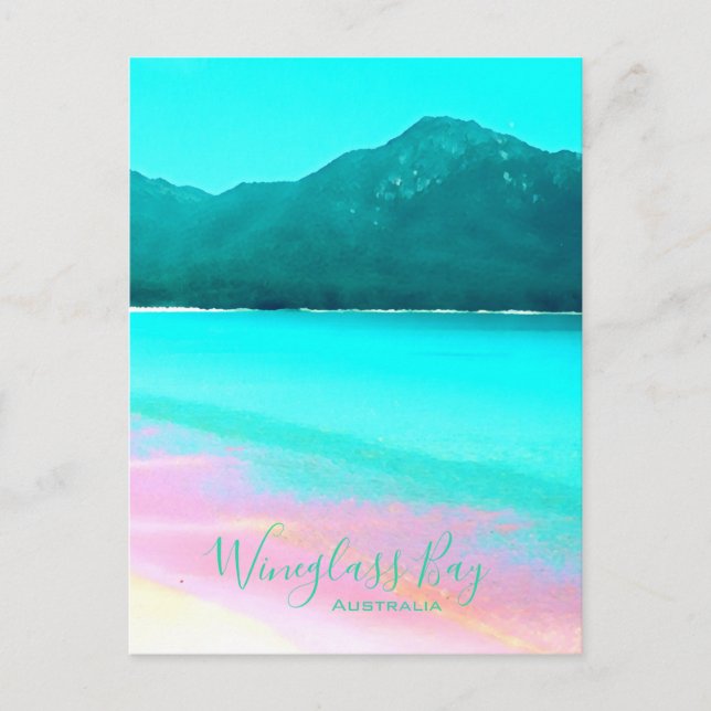 Cartão Postal Wineglass Bay Tasmania Austrália (Frente)