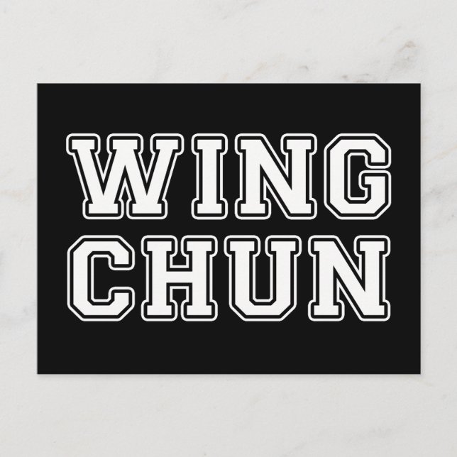 Cartão Postal Wing Chun (Frente)