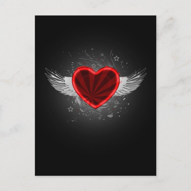Cartão Postal Wing Heart (Frente)