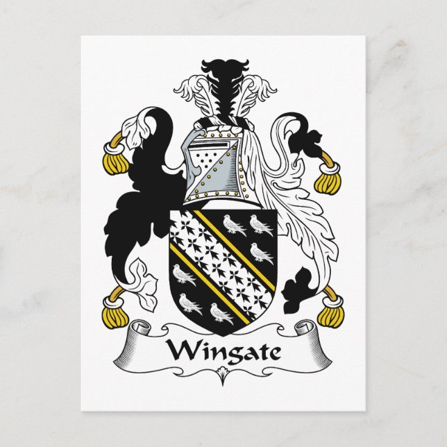 Cartão Postal Wingate Family Crest (Frente)