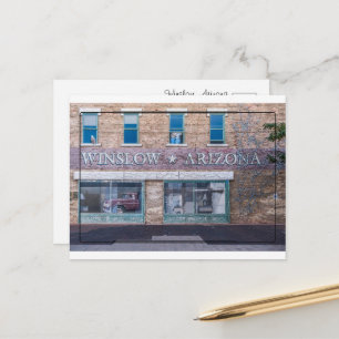 Cartão Postal Winslow, Arizona: Uma Visão Cénica da Rota 66