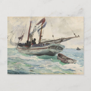Cartão Postal Winslow Homer - Escuna - Nassau