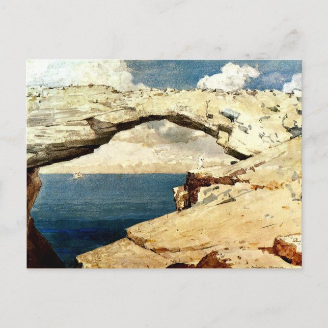 Cartão Postal Winslow Homer - Janelas de Vidro (Frente)