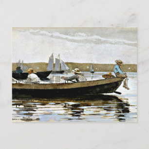 Cartão Postal Winslow Homer - Meninos em uma Secagem