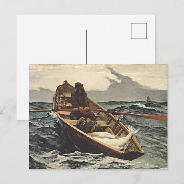 Cartão Postal Winslow Homer - O Aviso De Nevoeiro (Frente/Verso)