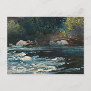 Cartão Postal Winslow Homer - Os Rapids, Rio Hudson