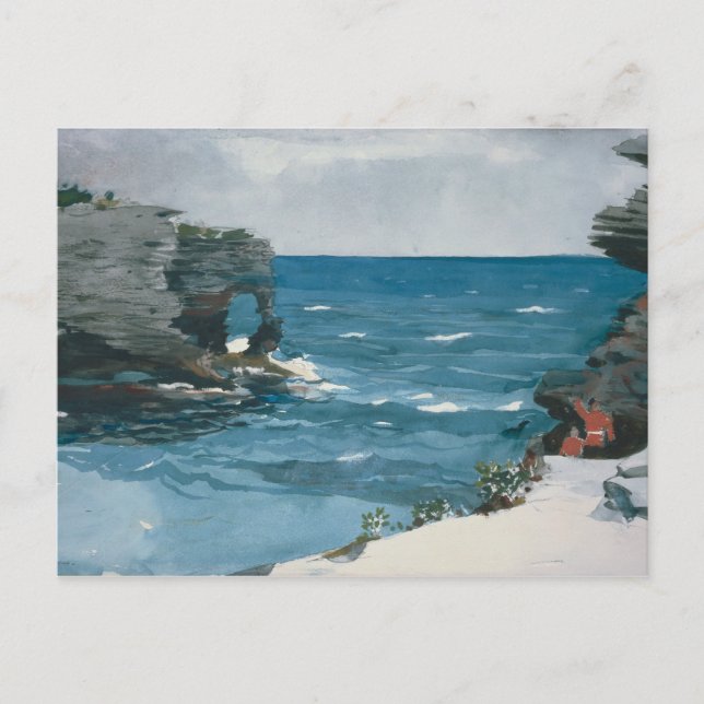 Cartão Postal Winslow Homer - Shore Rocky, Bermudas (Frente)