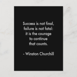 Cartão Postal Winston Churchill Cote; Sucesso