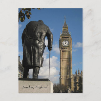 Cartão Postal Winston Churchill e Big Ben Postcard, Londres