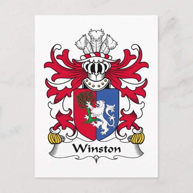 Cartão Postal Winston Family Crest (Frente)