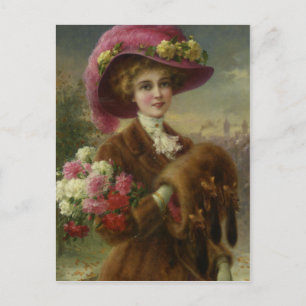 Cartão Postal Winter Beauty em detalhes por Émile Vernon