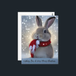 Cartão Postal Winter Bunny Christmas<br><div class="desc">Cartão-postal de pernalonga de inverno que lê Desejando a você um Natal muito feliz</div>