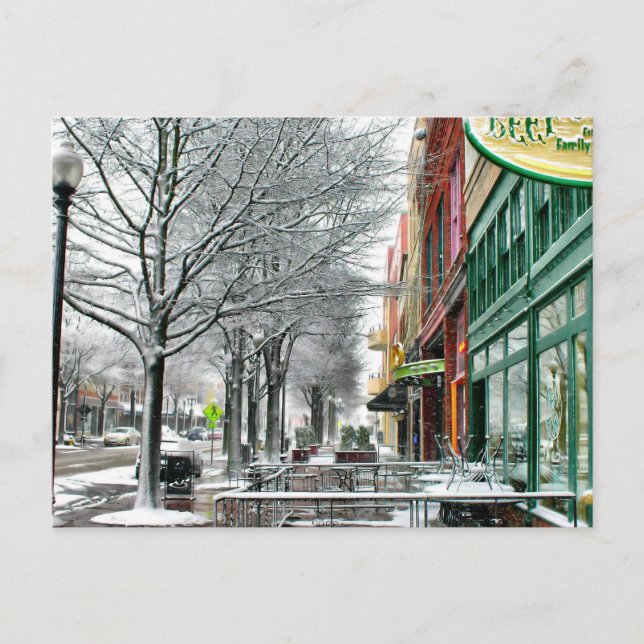 Cartão Postal Winter Downtown (Frente)
