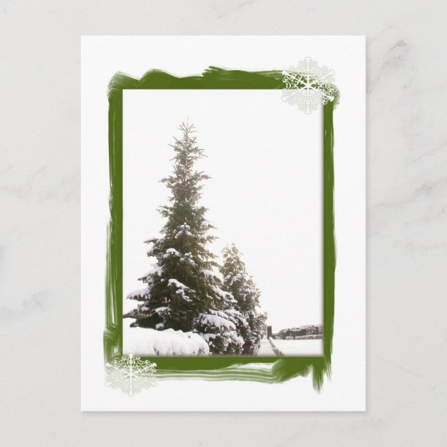 Cartão Postal Winter Evergreens-DIY (Frente)