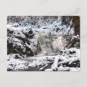 Cartão Postal WINTER FROZEN WATERFALL by SHARON SHARPE