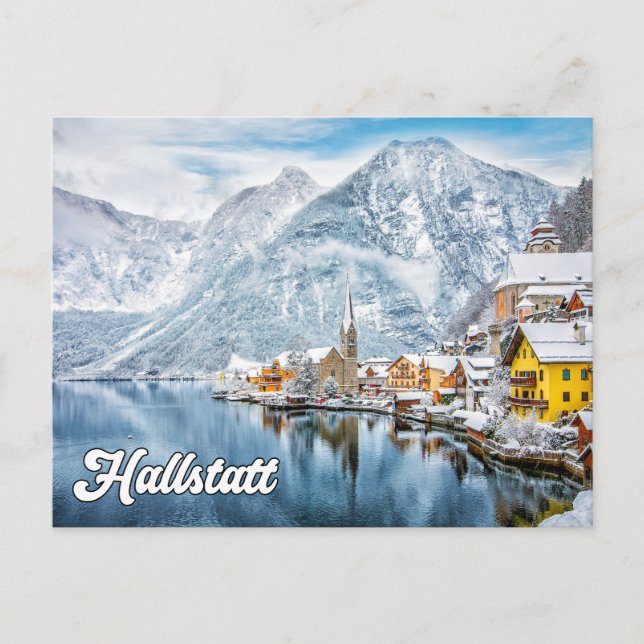 Cartão Postal Winter In Hallstatt, Áustria (Frente)