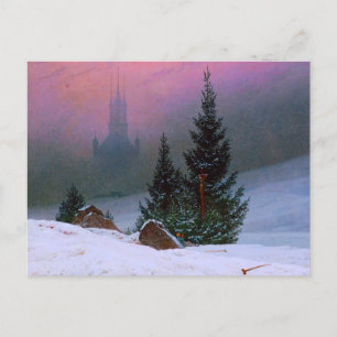 Cartão Postal Winter Landscape Caspar David Friedrich
