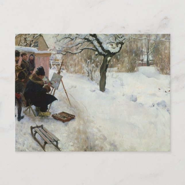 Cartão Postal Winter Motif Åsögatan (Frente)